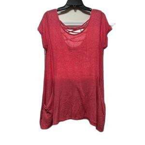 Maurices Short Sleeve Sweater with Pockets Pink (226)